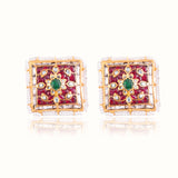 Mahira Gold Plated Stud Earrings